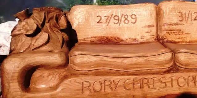 The bench in Tangmere Community Garden in memory of Tangmere resident Rory Minns, who died on December 31, 2014, aged 25 SUS-150929-110942001
