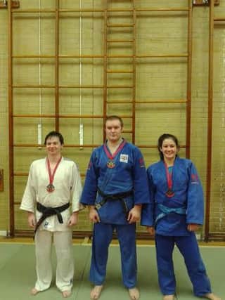 Pete Vincent (centre), Sophie Adams (right) and Craig Capon (left) at the southern area open