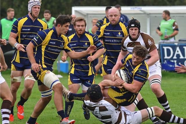 Action from Raiders v Saxons on Saturday