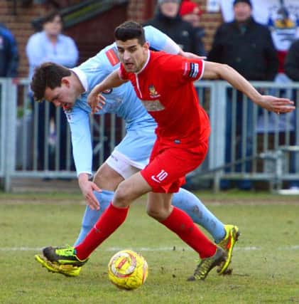 Omar Bugiel netted for Worthing in their FA Cup win over St.Neots Town on Tuesday