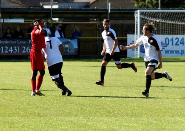 Pagham were among the goals at Hailsham and Steyning / Picture by Roger Smith