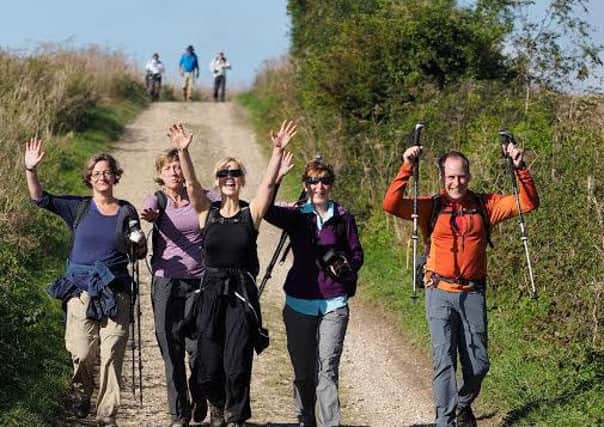 Walkers taking part in the A2B walk for The Dame Vera Lynn Childrens Charity raised over £10,000