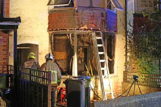 Firefighters attend a fire in Ockley Road, Bognor Regis