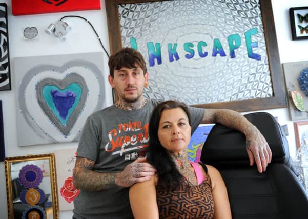 Louise Krystahl and Lee Parlanti pictured at Inkscape, Bexhill. SUS-150610-114229001