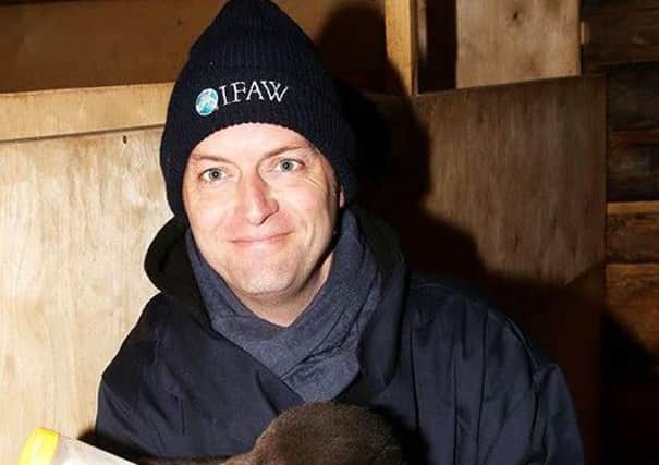 IFAWs Philip Mansbridge at the Orphan Bear Rescue Centre, Russia
