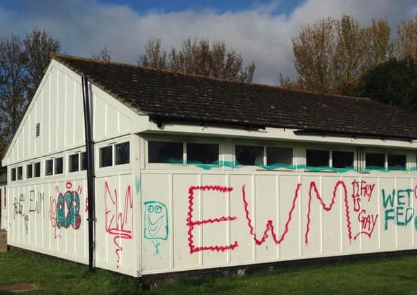 Worthing United Youth FC's vandalised clubhouse