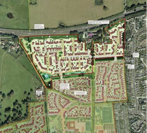 The latest plans for the West Durrington development, which will extend the under-construction development from 700 to 1,000 homes SUS-150810-120603001