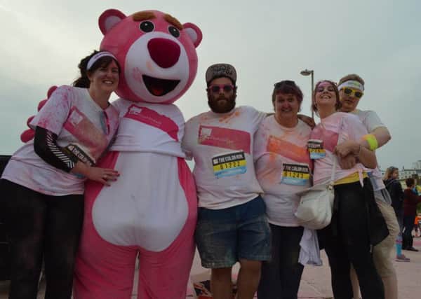 The team from Fresh Visions and Amicus Horizon fundraising at Brighton Color Run