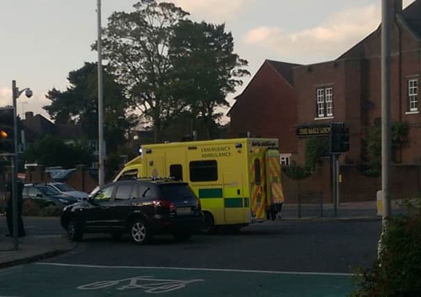 Emergency services were called to the crash in Albion Way