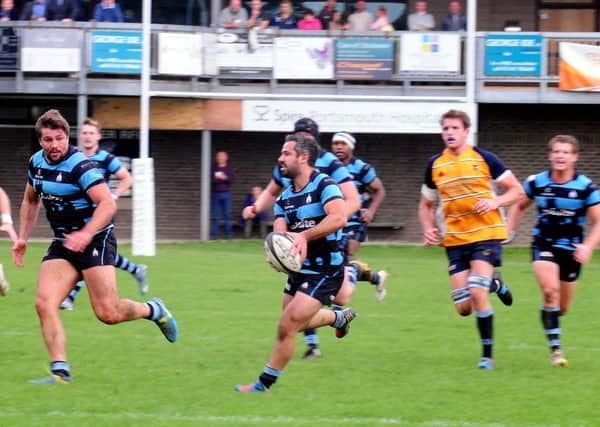 Chichester on the attack against Eton Manor with Danny Gray in possession / Picture by Kate Shemilt