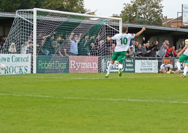 Another goal goes in for the Rocks / Picture by Tim Hale