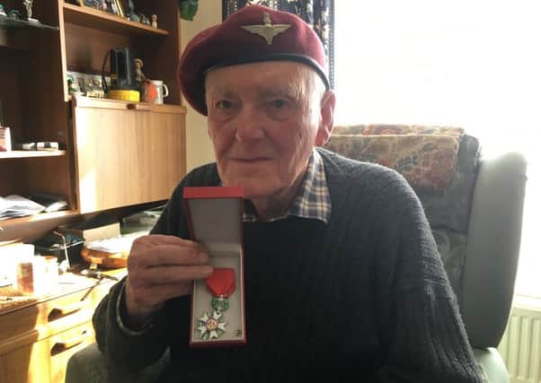 Ernest 'Tim' Smith with his Legion of Honour medal and beret
