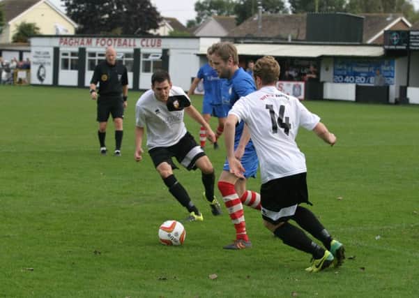 Action from Pagham's win over Horsham YMCA / Picture by Clive Turner