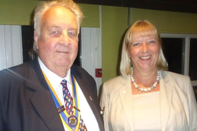 Jill Long, former Littlehampton town mayor, was inducted to membership of the Rotary club