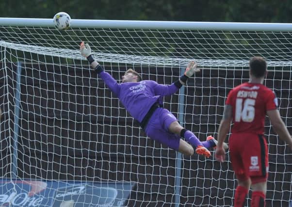 Oxford Utd V Crawley Town - Freddie Woodman makes a spectacular save to deny Oxford victory in the dying seconds of the match (Pic by Jon Rigby) SUS-150908-124548008
