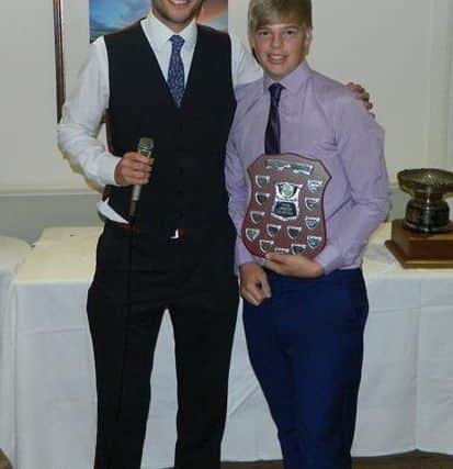 Youth director of cricket Andrew Davies with Youth player of the year Ben John z-jlHaKPZ82O1cC_ZA9y