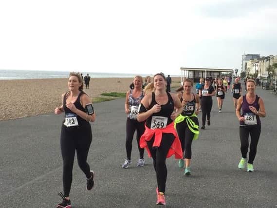 Action from the Worthing Seafront 10K on Sunday