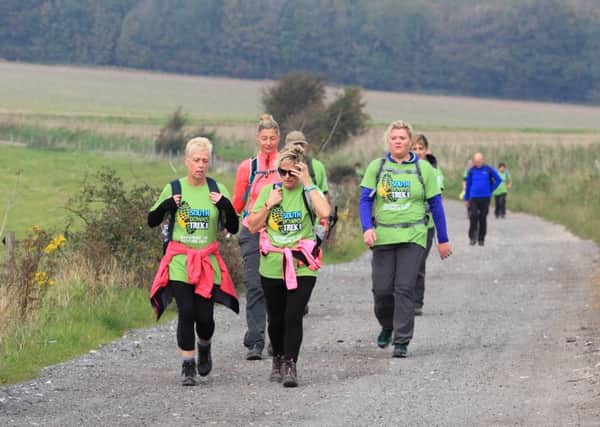 The first St Barnabas House South Downs Trek, a 20-mile walk, on Saturday