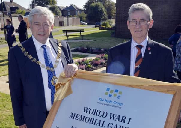 Chichester mayor Peter Budge officially opened the new Whyke Memorial Garden