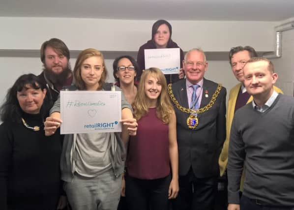 Hastings mayor Bruce Dowling visited the launch of the retailRIGHT programme