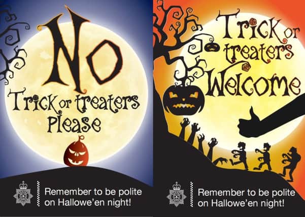 Police Halloween posters.
