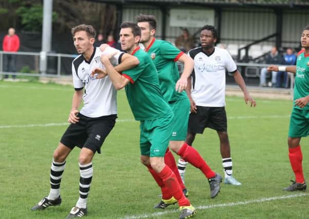 Pagham, in green, in action at East Preston / Picture by Derek Martin