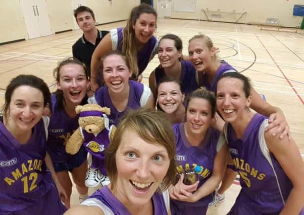 Bognor Amazons with a team selfie