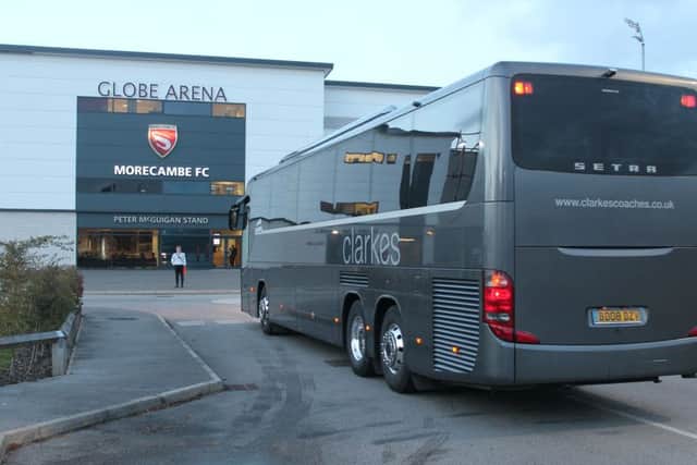 Town arrive outside the Globe Arena