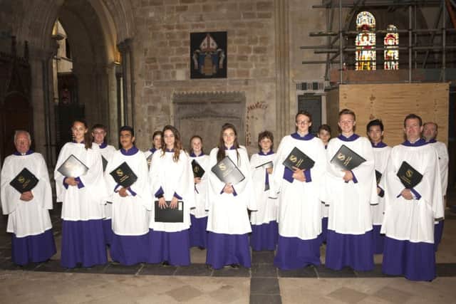 Lancing College Choir sang during the service