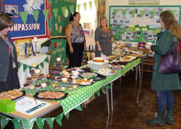 Staff, parents and pupils supported the cake sale at Nywood C of E Junior School for Macmillan