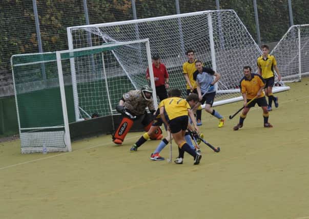 South Saxons pile on the pressure during their 7-2 victory at home to Worthing II on Saturday. Picture by Simon Newstead (SUS-151018-004637002)