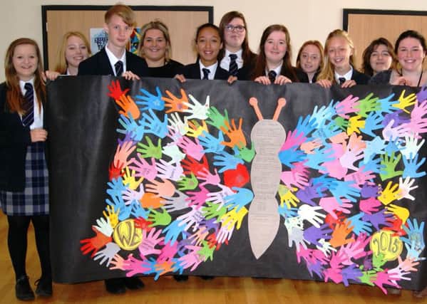 Felpham Community College pupils and their show of hands with transformative ideas