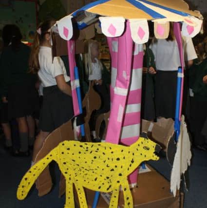 The carousel was part of an interactive fairground