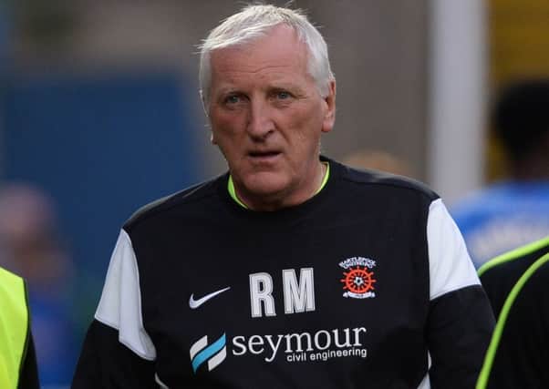 Hartlepool United manager Ronnie Moore during the Capital One Cup, second round match at Victoria Park, Hartlepool. PRESS ASSOCIATION Photo. Picture date: Tuesday August 25, 2015. See PA story SOCCER Hartlepool. Photo credit should read: Anna Gowthorpe/PA Wire. RESTRICTIONS: EDITORIAL USE ONLY No use with unauthorised audio, video, data, fixture lists, club/league logos or "live" services. Online in-match use limited to 45 images, no video emulation. No use in betting, games or single club/league/player publications. NEP-150830-172511011