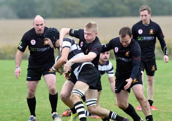 Rugby. London 3 South East. Pulborough v Burgess Hill. Action from the match.

Picture: Liz Pearce  241015
LP1502215 PPP-151024-202610006