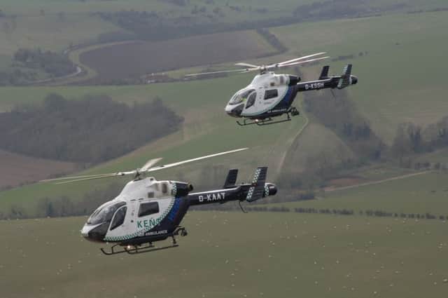 kent surrey and sussex air ambulance stock picture ENGSUS00120131208123613