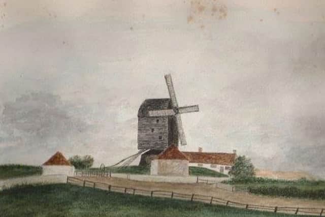 The Black Mill, at Felpham, painted by William Collis