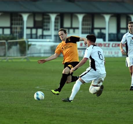Action from Golds 2-1 FA Vase defeat to Tadley Calleva on Saturday