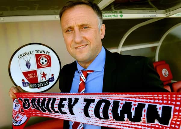 Crawley Town FC unveil their new manager Mark Yates 19-05-2015.  SR1510742. Pic by Steve Robards SUS-150519-152408001