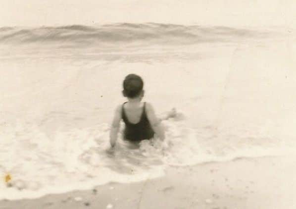 Enjoying Worthing beach around 1952