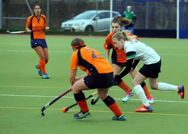 Alana Giles in action on Chi ladies' seconds' draw with Crowborough / Picture by Kate Shemilt