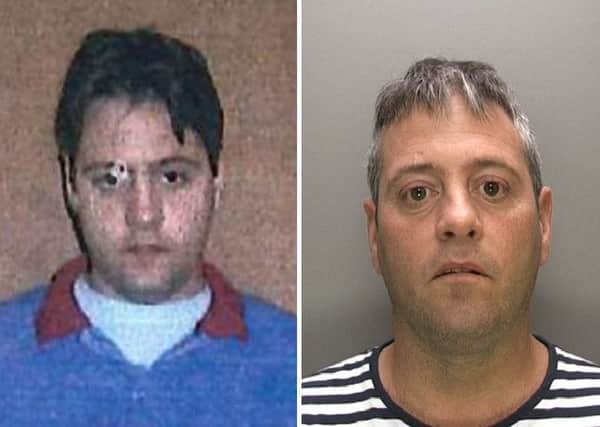 Spencer White pictured (left) in 1999 and 16 years later in 2015 (right)