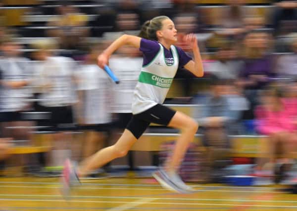 Nicole Boltwood in sportshall action for Chi Runners / Picture by Lee Hollyer