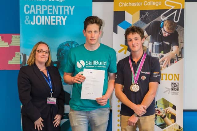 19-year-old Jack Bateman from Arundel is in the final of the cabinet making category