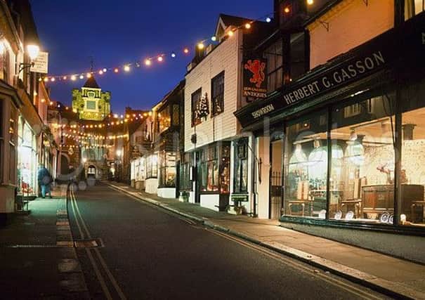 A mock-up of Rye's Christmas lights before organisers found out they could not be hung across the road
