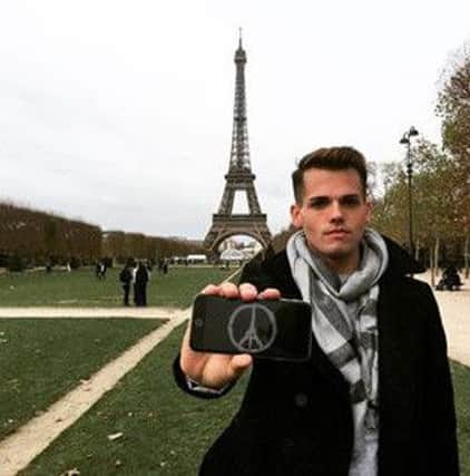 Josh Loden in Paris after the terror attacks SUS-151114-190059001