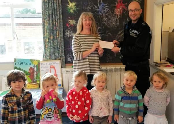 PCSO presents the cheque to the playgroup