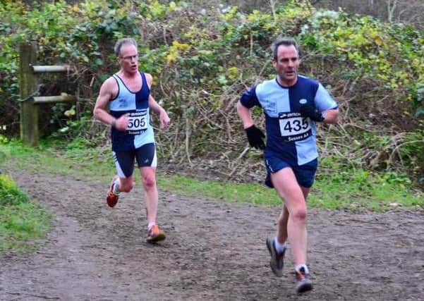 Experienced club runners Stuart and Ian chase glory in Lancing (courtesy - Jon Lavis) t22peM49uEDouFl0eXnN