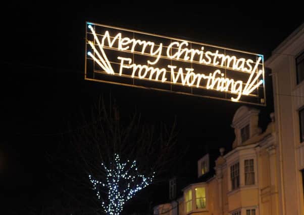 Christmas lights in Warwick Street