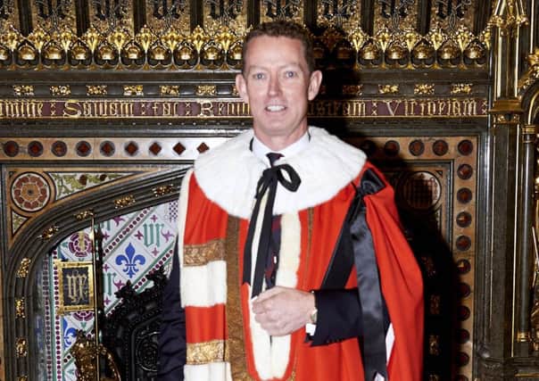 Rt Hon Gregory Barker introduced to the House of Lords as Lord Barker.
